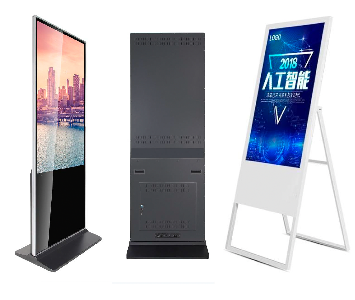 Metalowy Wyświetlacz LCD Kiosk (z Dotykowym Ekranem)